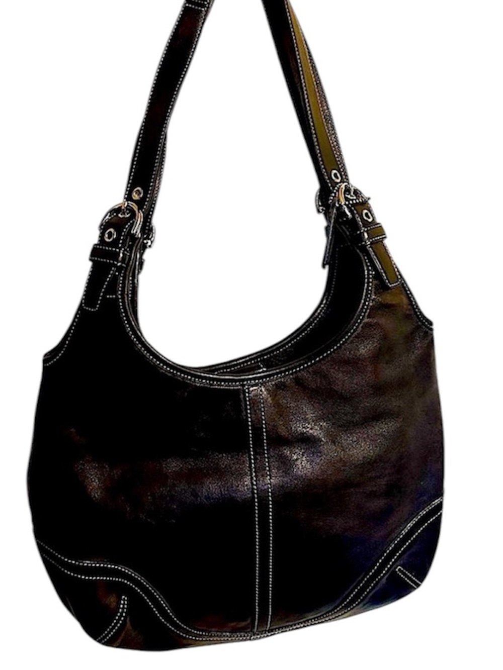 COACH Genuine Leather Bag Y2K Retro Purse Like New Handbag Black